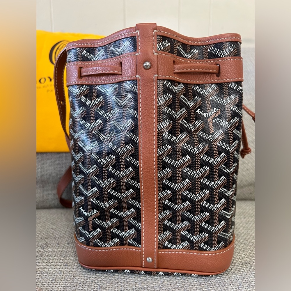 GOYARD Goyardine Petit Flot Bucket Bag PM Black Gold - Picture 6 of 16